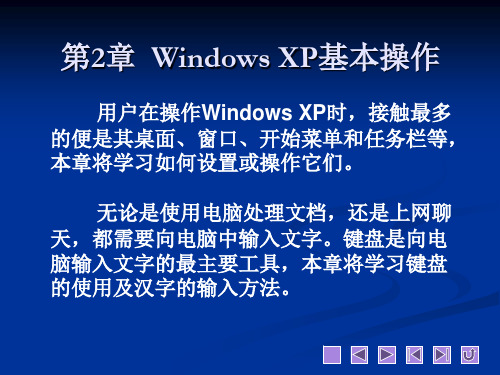 第2章WindowsXP基本操作精品PPT课件