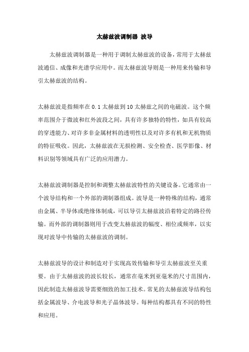 太赫兹波调制器 波导