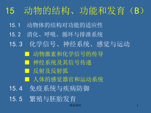 普通生物学15B-动物的结构功能和发育(中)