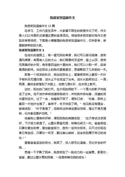 我感受到温暖作文15篇