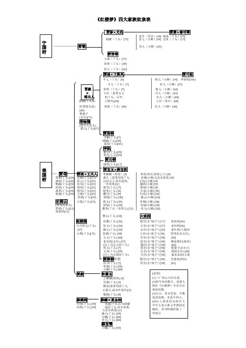 《红楼梦》四大家族奴隶表