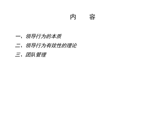 领导行为与团队管理(ppt 75页)