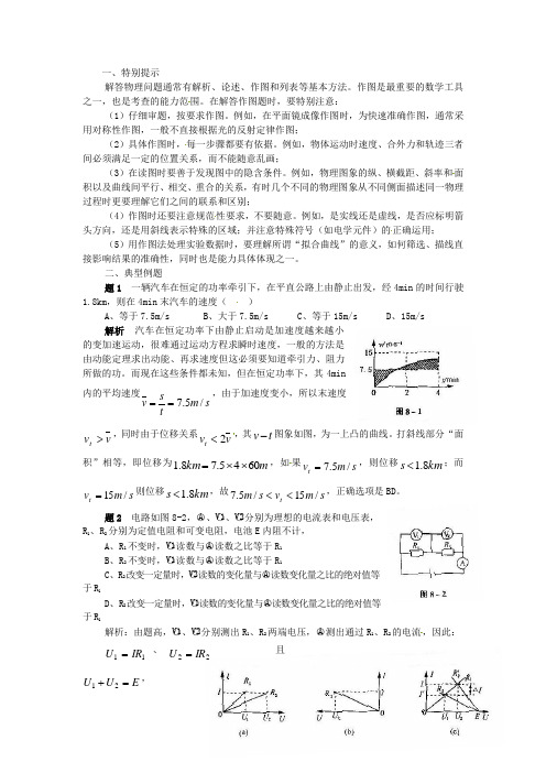 黑龙江省哈尔滨市第一零九中学高考物理二轮专题复习 图像问题教案