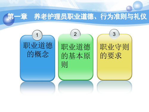 第二部分老年人护理基础知识(1)：养老护理员的职业道德、行为准则与社交礼仪