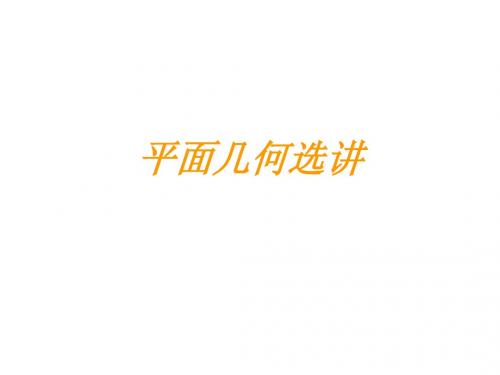 平面几何选讲
