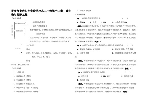 高二生物第十三章微生物与发酵工程