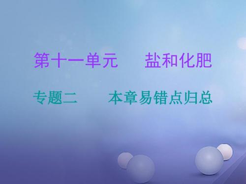 【人教版】九下化学:11.2-本章易错点归总ppt课件(含答案)