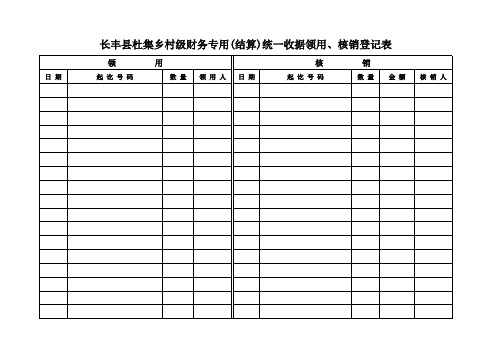 收据领用登记