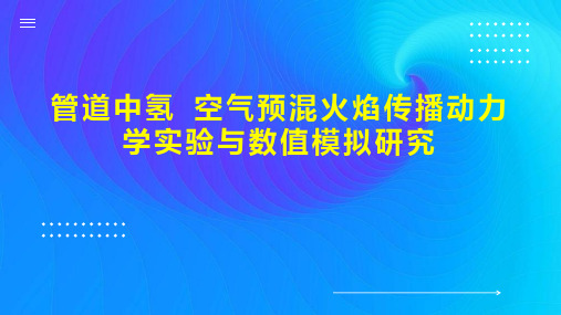 管道中氢 空气预混火焰传播动力学实验与数值模拟研究