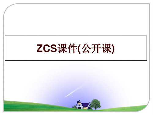 最新ZCS课件(公开课)