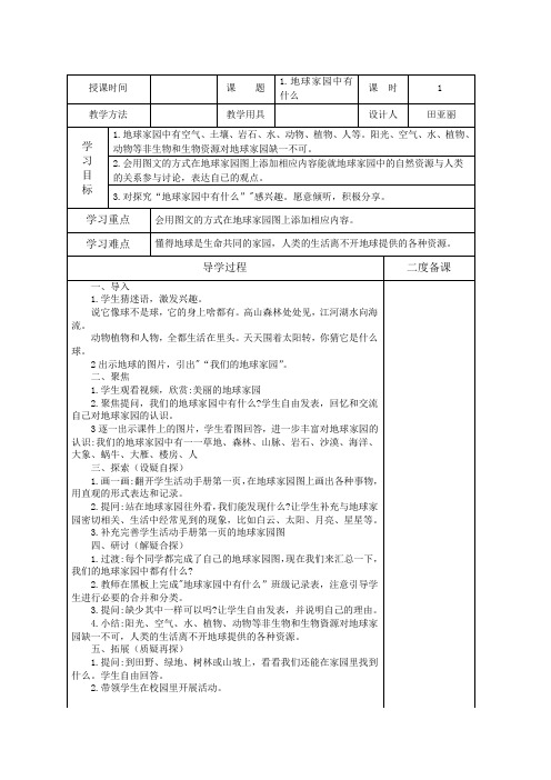 地球家园中有什么