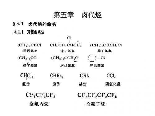 第五章  卤代烃