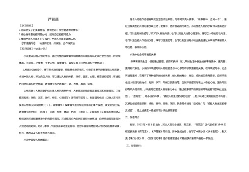 芦花荡导学案