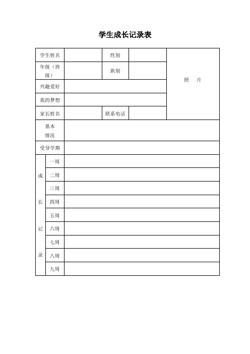 学生成长记录袋样本[1]