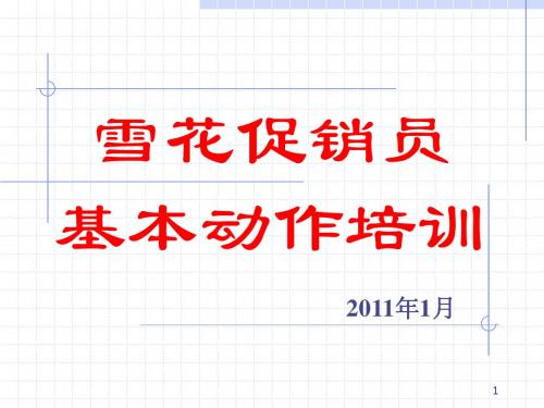 雪花啤酒促销基本礼仪、技能培训