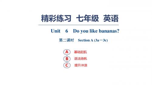 人教版七年级英语上册习题课件:Unit6第二课时 Section A (3a-3c)
