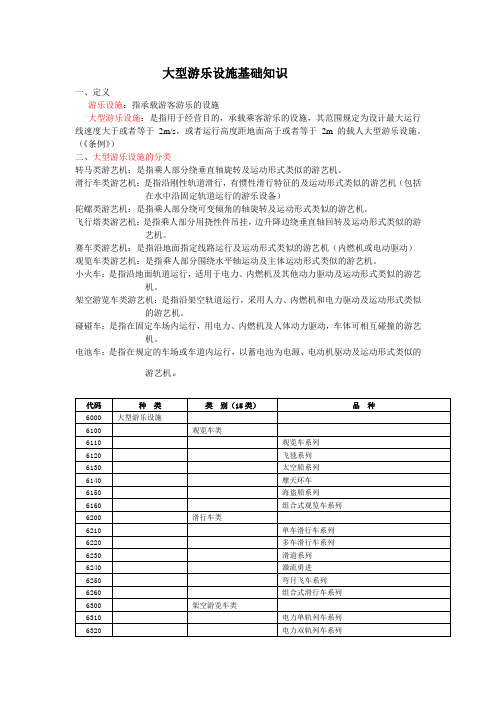 大型游乐设施基础知识