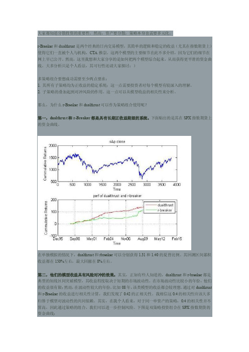 r-breaker和dualthrust交易模型的策略组合分析