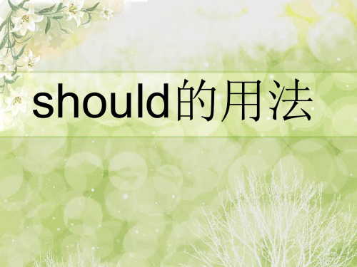 should 用法