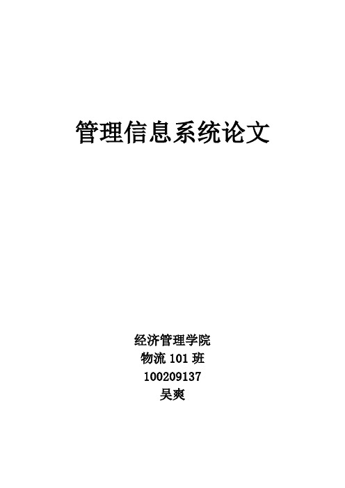 管理信息系统发展概况