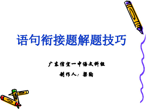 高考复习语句衔接题解题技巧PPT[优秀课件资料]