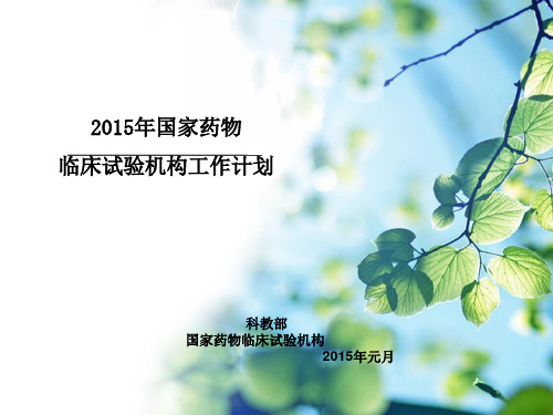 2015年GCP工作总结