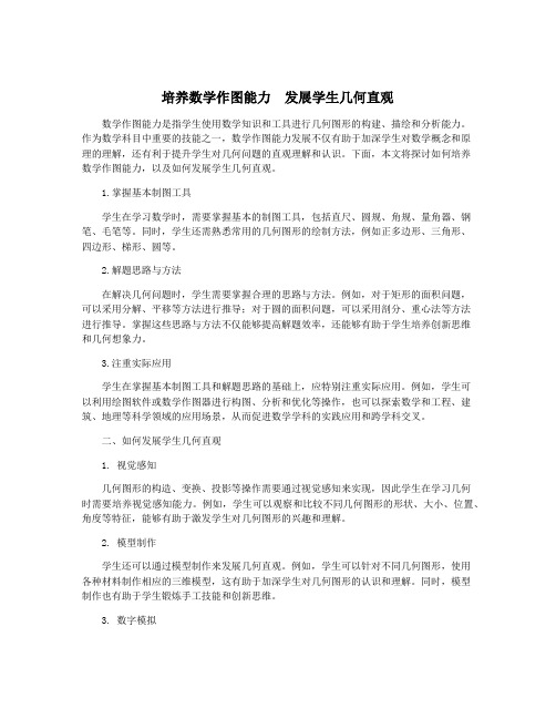 培养数学作图能力 发展学生几何直观