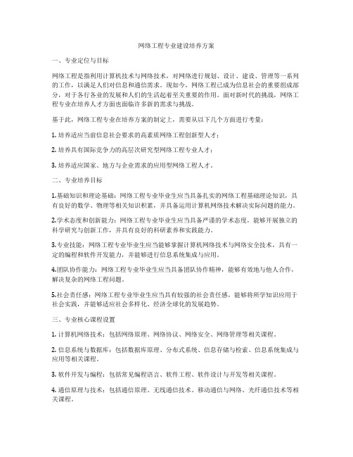 网络工程专业建设培养方案