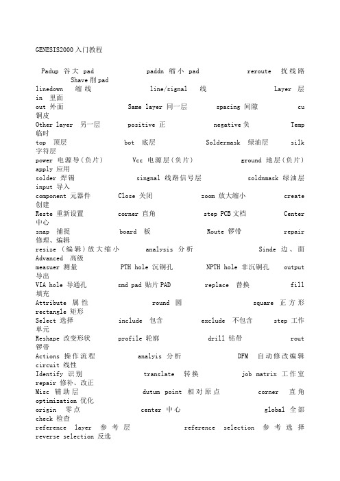 GENESIS菜单入门教程