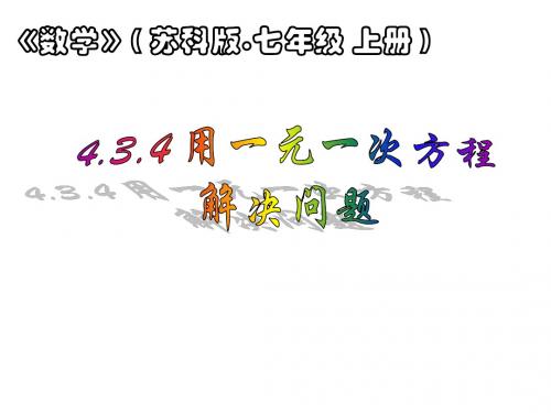 4.3.4用一元一次方程解决问题4(行程问题)