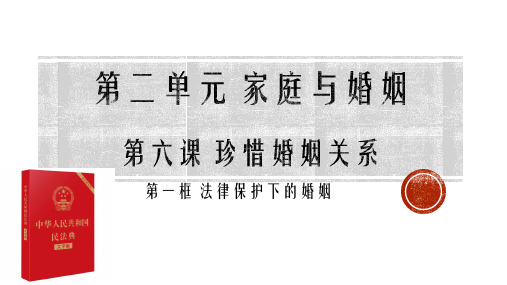 政治统编版选择性必修2 6.1法律保护下的婚姻(共16张ppt)