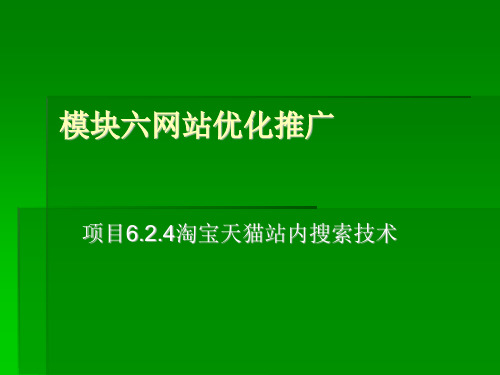 网站优化推广淘宝天猫站内搜索技术