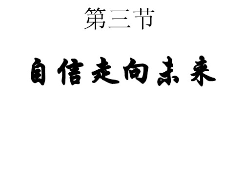 九年级政治自信走向未来(1)