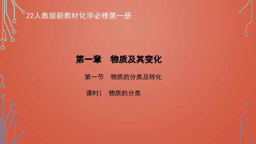 22人教版新教材化学必修第一册课件--物质的分类