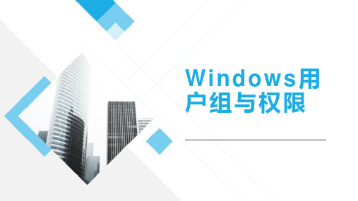 操作系统安全：WINDOWS用户组与权限