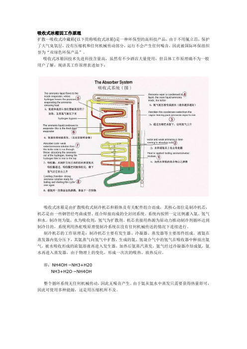 吸收式冰箱因工作原理