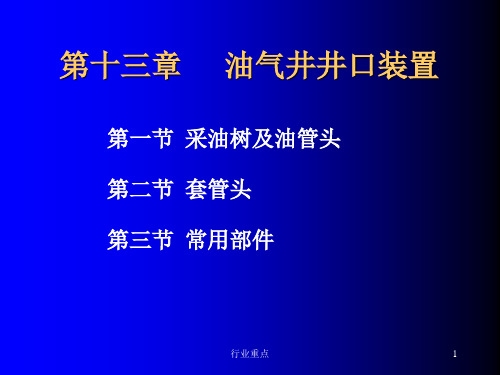 油气井井口装置[知识荟萃]