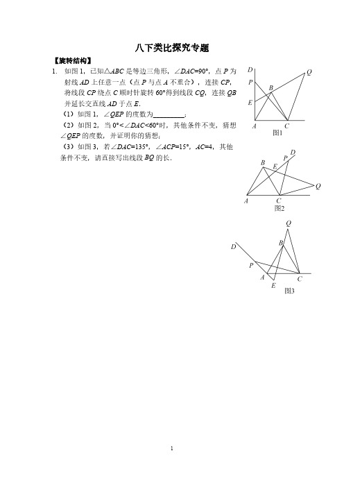 八下类比探究专题训练