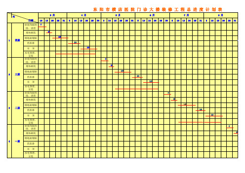 医院门诊大楼装修工程总进度计划表