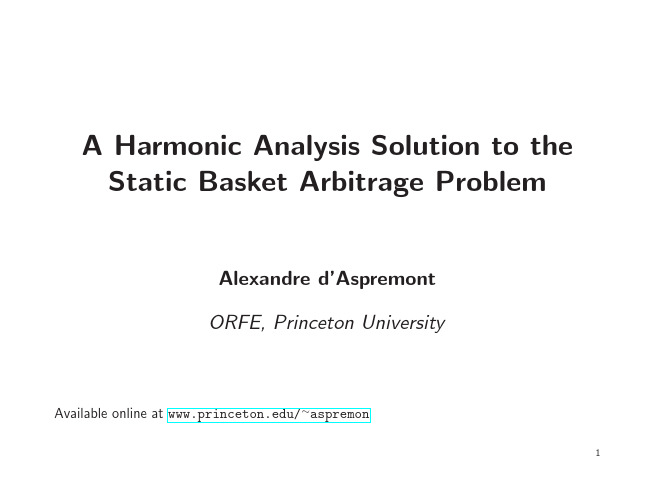 A Harmonic Analysis Solution to the Static Basket Arbitrage Problem