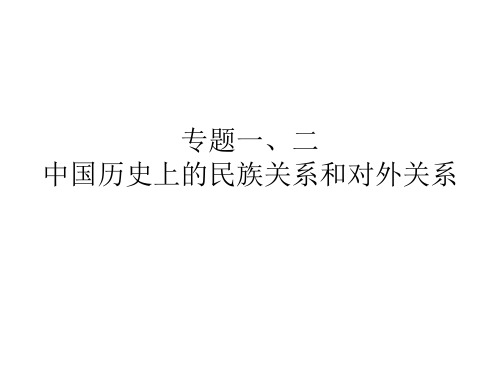 2014年广东省中考历史专题一、二复习