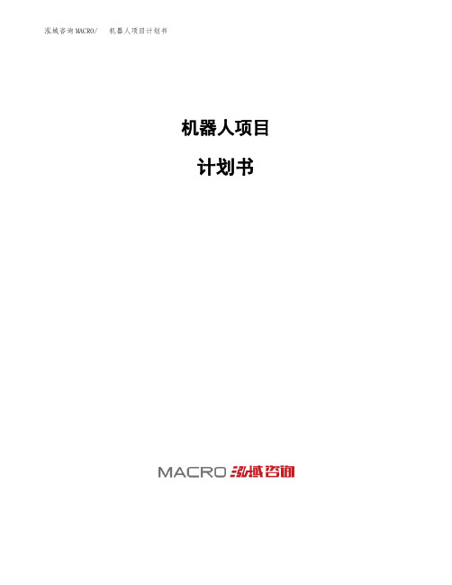 机器人项目计划书
