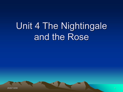 Unit 4 The Nightingale and the rosePPT教学课件