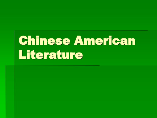 chinese american literatur