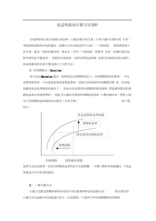 收益率曲线计算方法分析