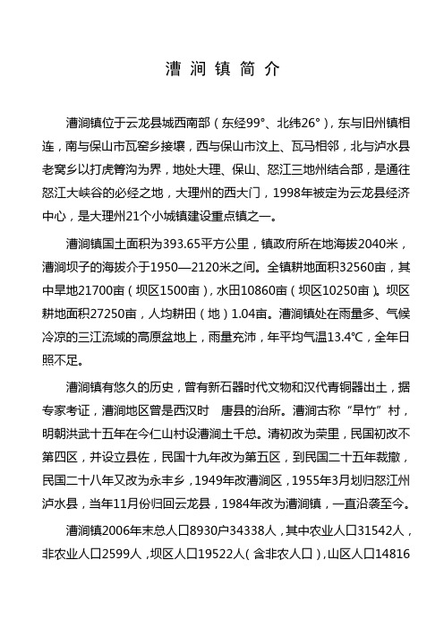 云南大理云龙县漕涧镇