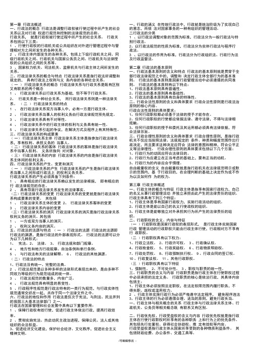 行政法与行政诉讼法重点知识点汇总