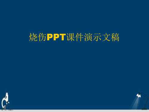 烧伤PPT课件演示文稿