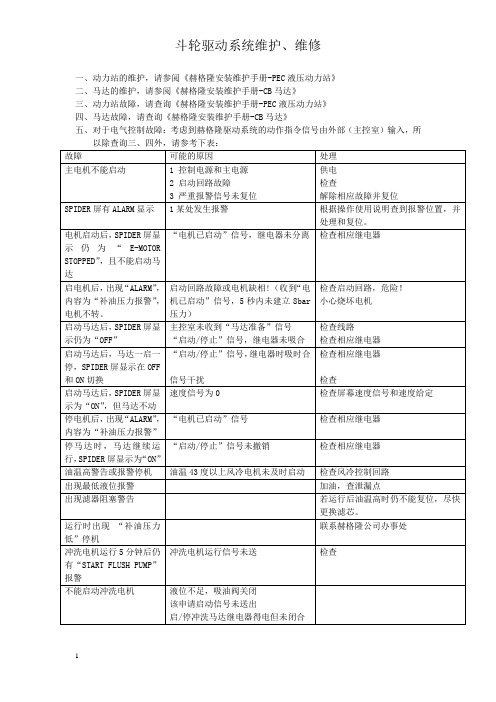 斗轮机驱动系统维护