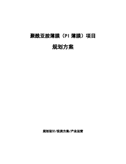 聚酰亚胺薄膜(PI薄膜)项目规划方案